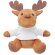 Peluches bordados personalizable Rudolph con sudadera con capucha Blanco