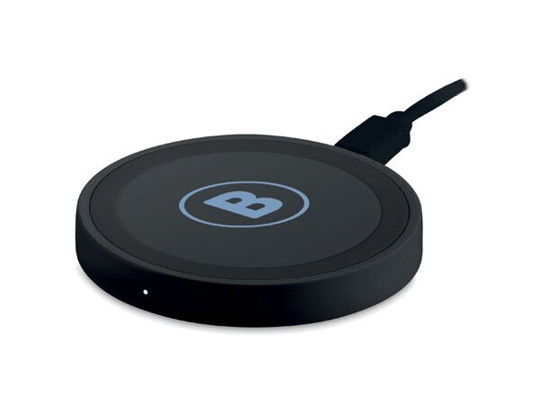 Cargadores inalámbricos Wireless Plato pequeño redondo ilumina al cargar Negro detalle 4