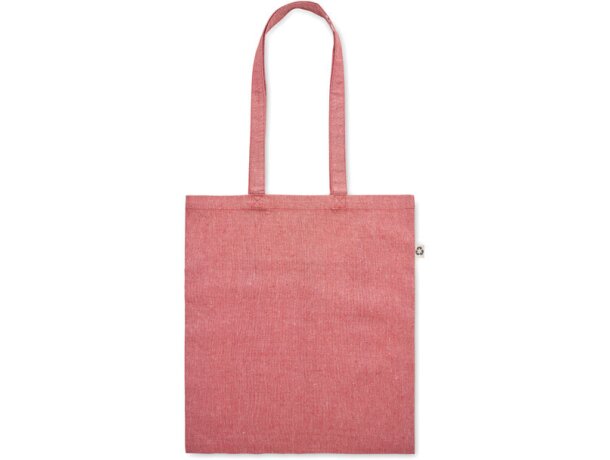 Bolsas de compra Abin ecológicas de algodón reciclado con asas largas Rojo detalle 3