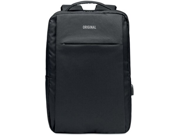 Mochilas para ordenador portátil corporativas Seoul conector USB tipo-A Negro detalle 5