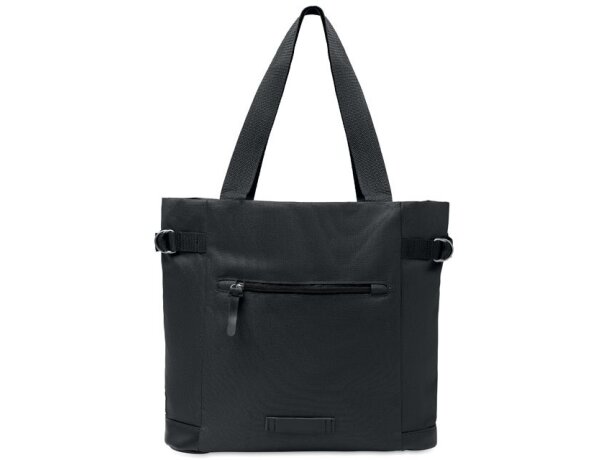 Bolsa de playa rPET 600D 340 g/m2 Daegu BAG Negro detalle 2