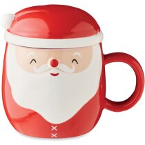 Taza cerámica con tapa 370 ml Santa