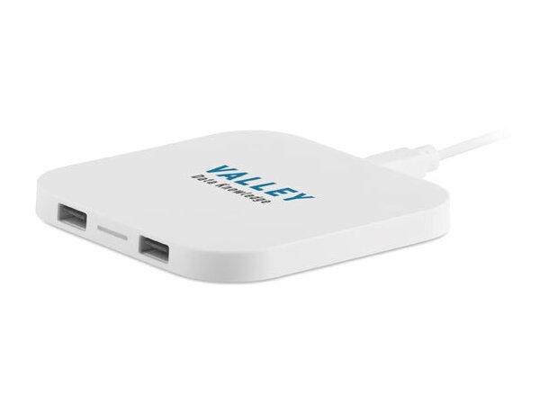 Cargadores inalámbricos base de carga Unipad con hub USB para smartphones Blanco detalle 8