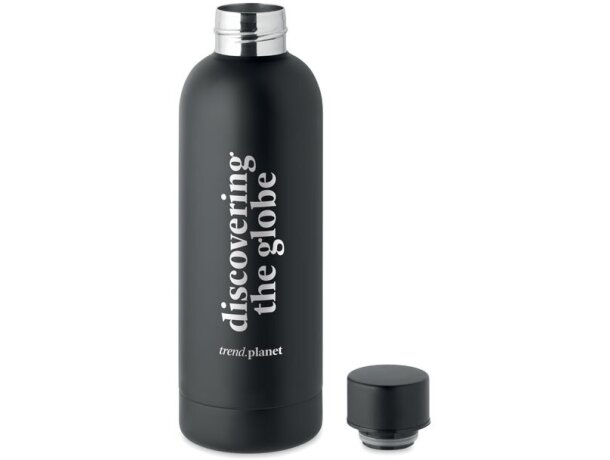 Botellas de acero inoxidable Athena con aislante al vacío 500ml anti fugas Negro detalle 2