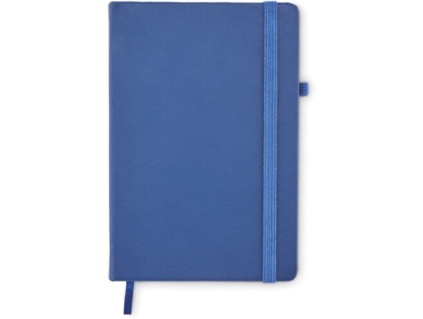 Libreta banda elastica con hojas a rayas de polipiel Arpu Azul detalle 4