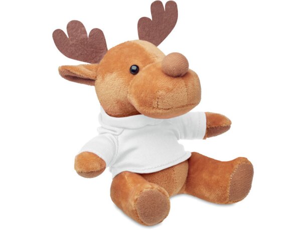 Peluches bordados personalizable Rudolph con sudadera con capucha Blanco detalle 7