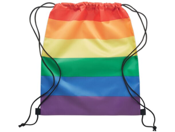 Bolsa cuerdas rainbow de RPET Bow merchandising