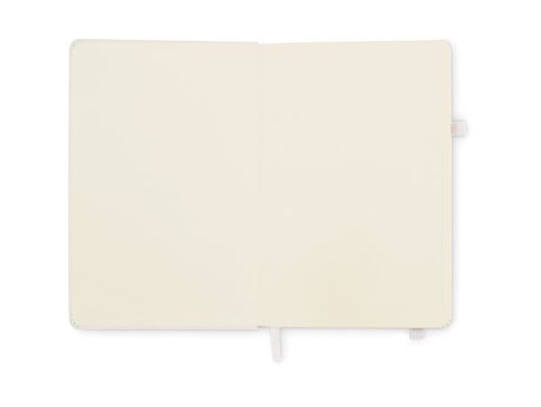 Libreta banda elastica con hojas a rayas de polipiel Arpu Blanco detalle 8