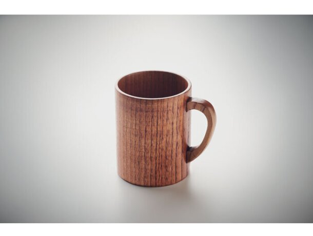 Taza con logo madera de roble Travis Madera detalle 4