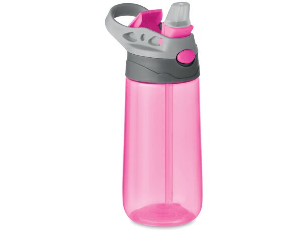 Botella de Tritán™ 450ml Shiku para deporte personalizada personalizada rosa transparente