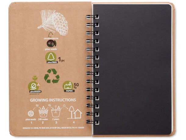 Libreta pino Grownotebook™ personalizada