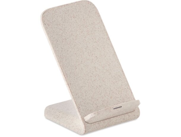 Cargador inalámbrico con soporte de smartphone Layaback Beige detalle 6