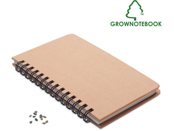 Libreta pino Grownotebook™ personalizada