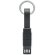 Llaveros con cable de carga originales metal KEY C Negro detalle 1