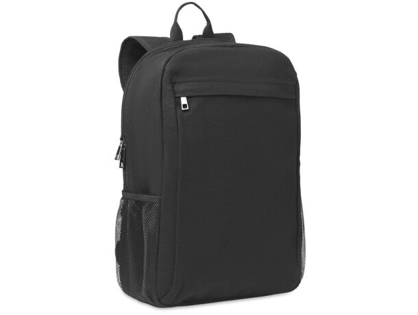 Mochilas para ordenador personalizadas Eiri para portátil de 15'' canvas 340 gr/m² Negro detalle 3