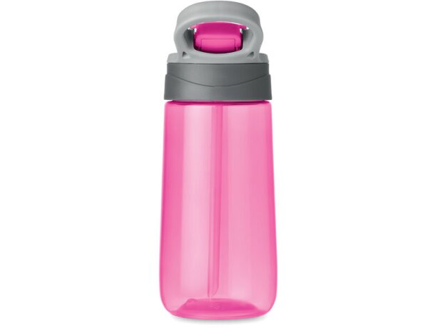 Botella de Tritán™ 450ml Shiku para deporte personalizada barato rosa transparente