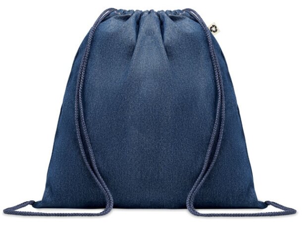 Mochila de cuerdas personalizada Style BAG denim reciclado 250 gr/m² Azul detalle 3