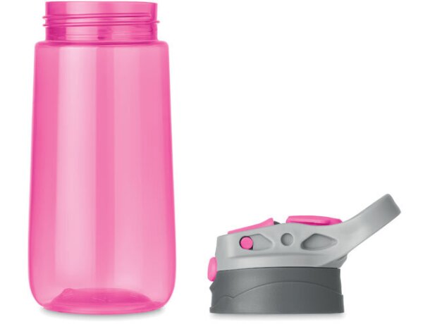 Botella de Tritán™ 450ml Shiku para deporte personalizada barato rosa transparente