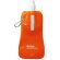 Botella de agua plegable enrollable personalizada personalizada naranja transparente