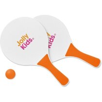 Palas de playa Mini Match set pequeño de 2 raquetas MDF y 1 bola