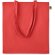 Bolsa sostenible Zimde Colour algodón orgánico asas largas 140 gr/m&#xB2; Rojo