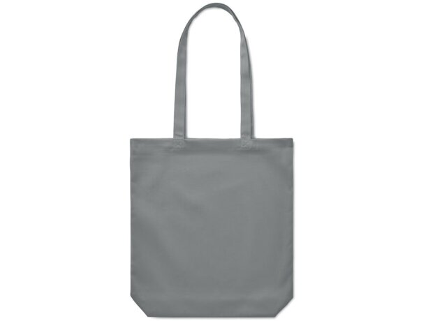 Bolsa ecológica asas largas algodón 270 g/m2 Rassa Coloured Gris claro detalle 2