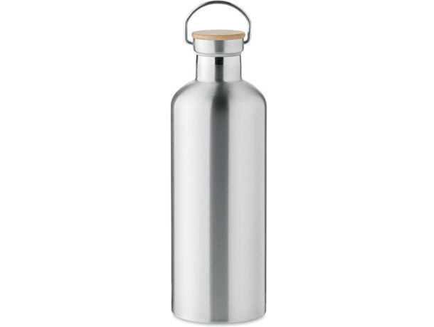 Botella termo personalizada Helsinki Extra acero inoxidable 1500ml anti fugas Plateado mate detalle 6