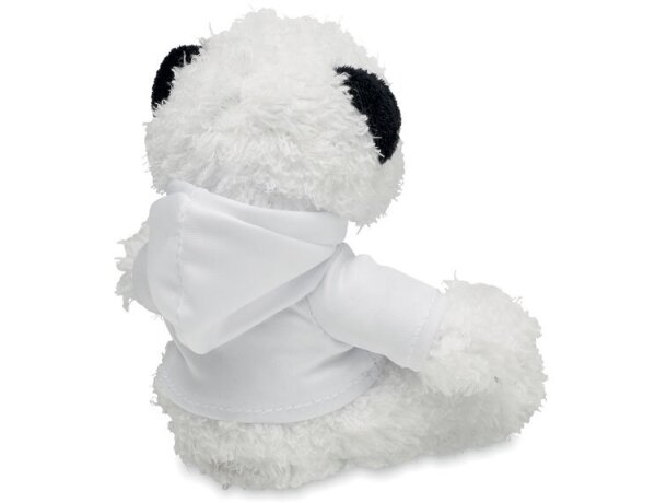 Peluche personalizable Penny osito panda con sudadera ideal para sublimación Blanco detalle 2