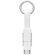 Llaveros con cable de carga originales metal KEY C Blanco detalle 4