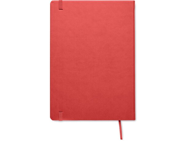 Libretas con banda elastica tapa rígida papel reciclado marca Ours Rojo detalle 10