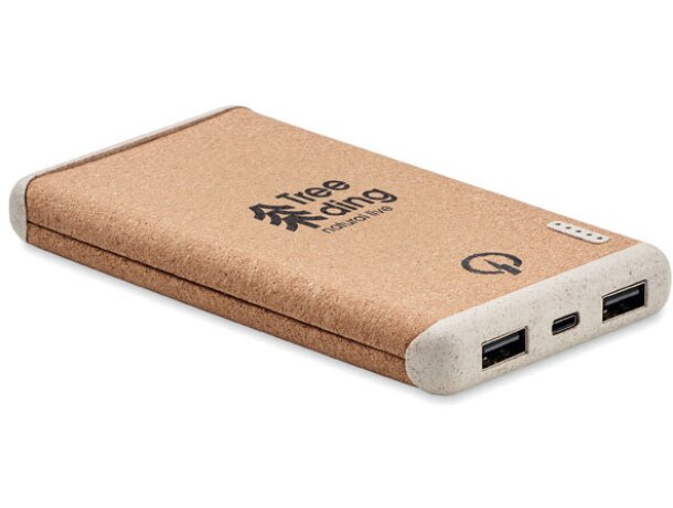 Powerbank con carga rápida y carcasa ecológica Ralia 10000mAh 10W Beige detalle 3