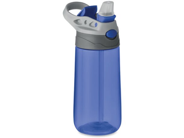 Botella de Tritán™ 450ml Shiku para deporte personalizada merchandising azul transparente