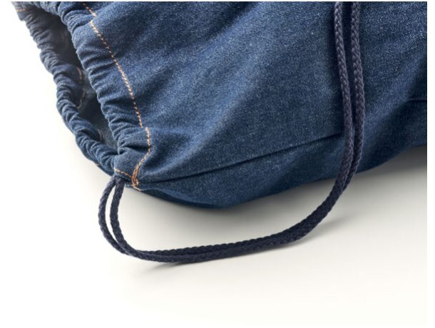 Mochila de cuerdas personalizada Style BAG denim reciclado 250 gr/m² Azul detalle 3