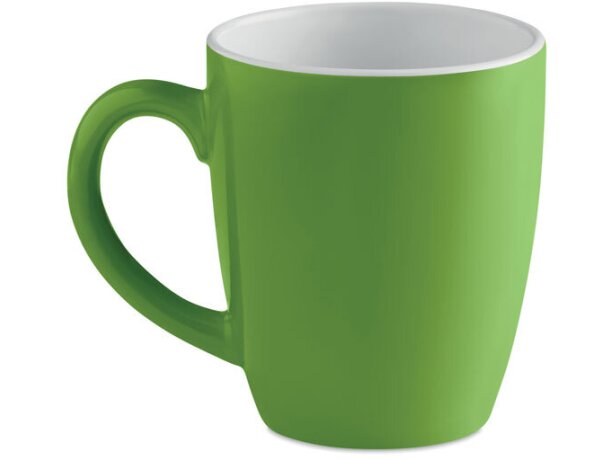 Taza personalizada Colour Trent cerámica 300ml caja regalo individual Verde detalle 2