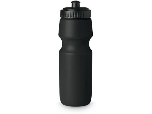 Botella deportiva de plástico sólido 700 ml personalizada barata negro