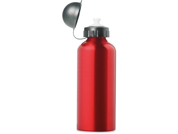Bidón de agua personalizado de metal 600 ml grabada rojo