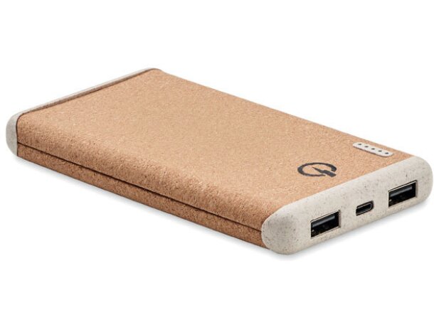 Powerbank con carga rápida y carcasa ecológica Ralia 10000mAh 10W Beige detalle 4