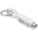 Llaveros con cable de carga originales metal KEY C Blanco