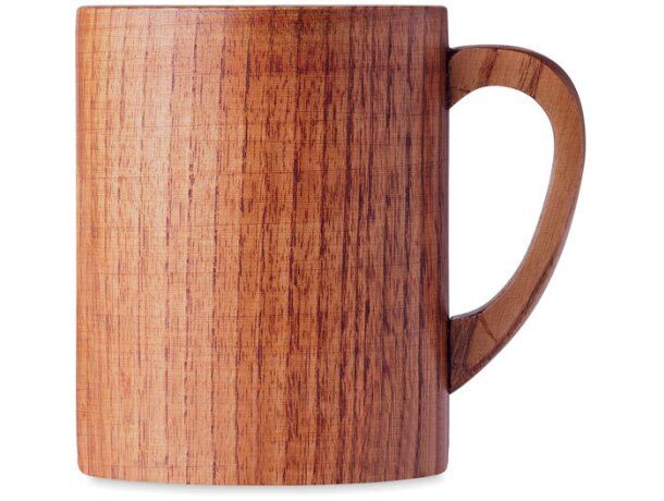 Taza con logo madera de roble Travis Madera detalle 2