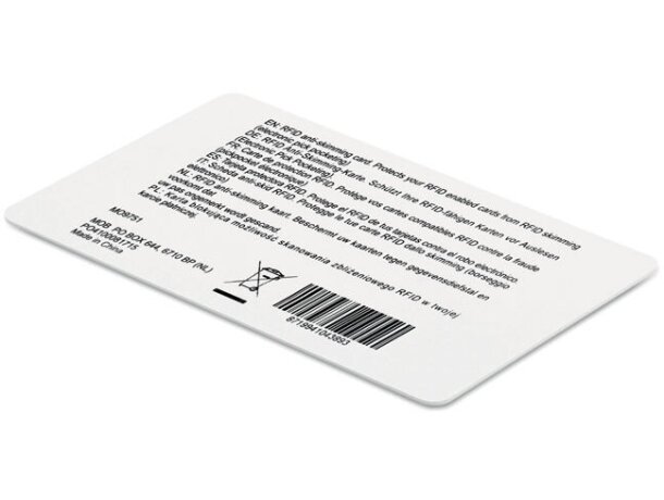 Protege tus tarjetas de 13.56 mHz con la tarjeta RFID custos Blanco detalle 1