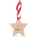 Estrella de madera con cinta roja para decorar tu árbol de navidad Madera detalle 2