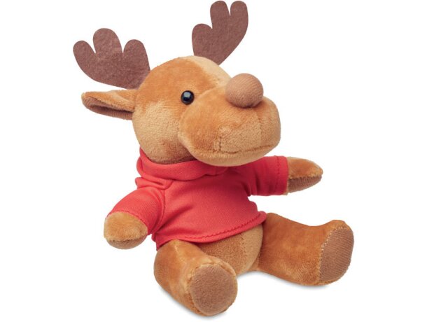 Peluches bordados personalizable Rudolph con sudadera con capucha Rojo detalle 2