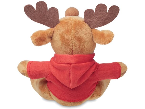 Peluches bordados personalizable Rudolph con sudadera con capucha Rojo detalle 1