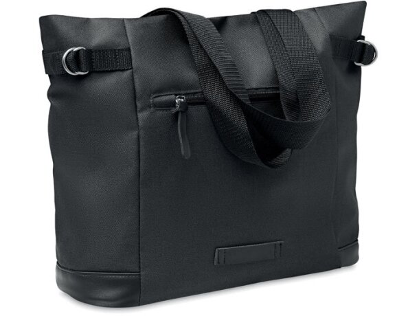 Bolsa de playa rPET 600D 340 g/m2 Daegu BAG Negro detalle 5