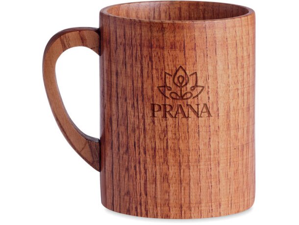 Taza con logo madera de roble Travis Madera detalle 3