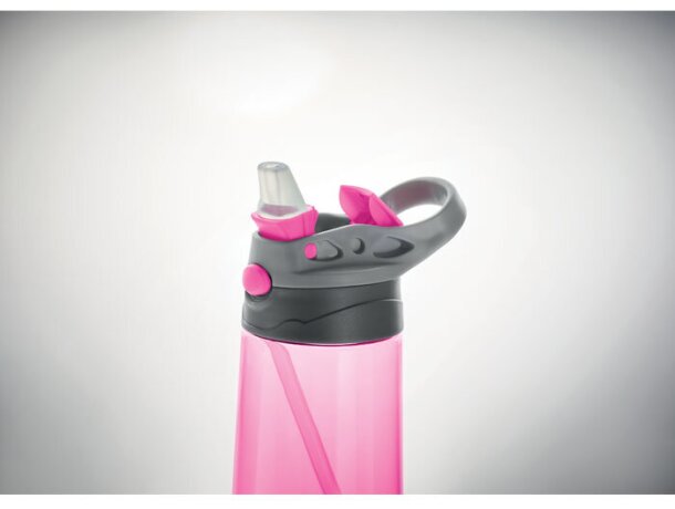 Botella de Tritán™ 450ml Shiku para deporte personalizada personalizado rosa transparente