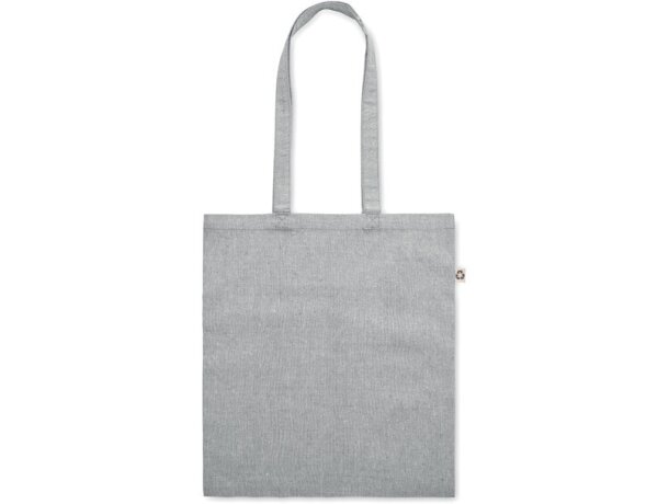 Bolsas de compra Abin ecológicas de algodón reciclado con asas largas Gris claro detalle 4