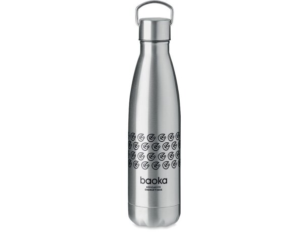 Botella termo personalizada Arctic acero inoxidable doble pared 500ml Plateado mate detalle 2