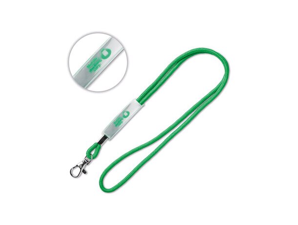 Lanyard de cuerda con deslizante de pvc