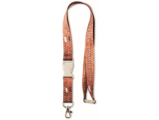 Pet reciclado, lanyard sublimación con hebilla.